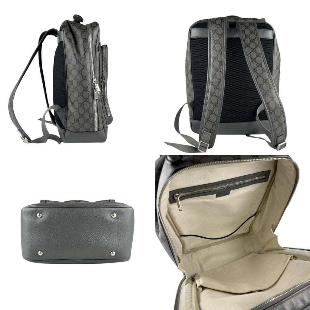 Gucci Gray Gg Supreme Backpack (Pre-Owned)