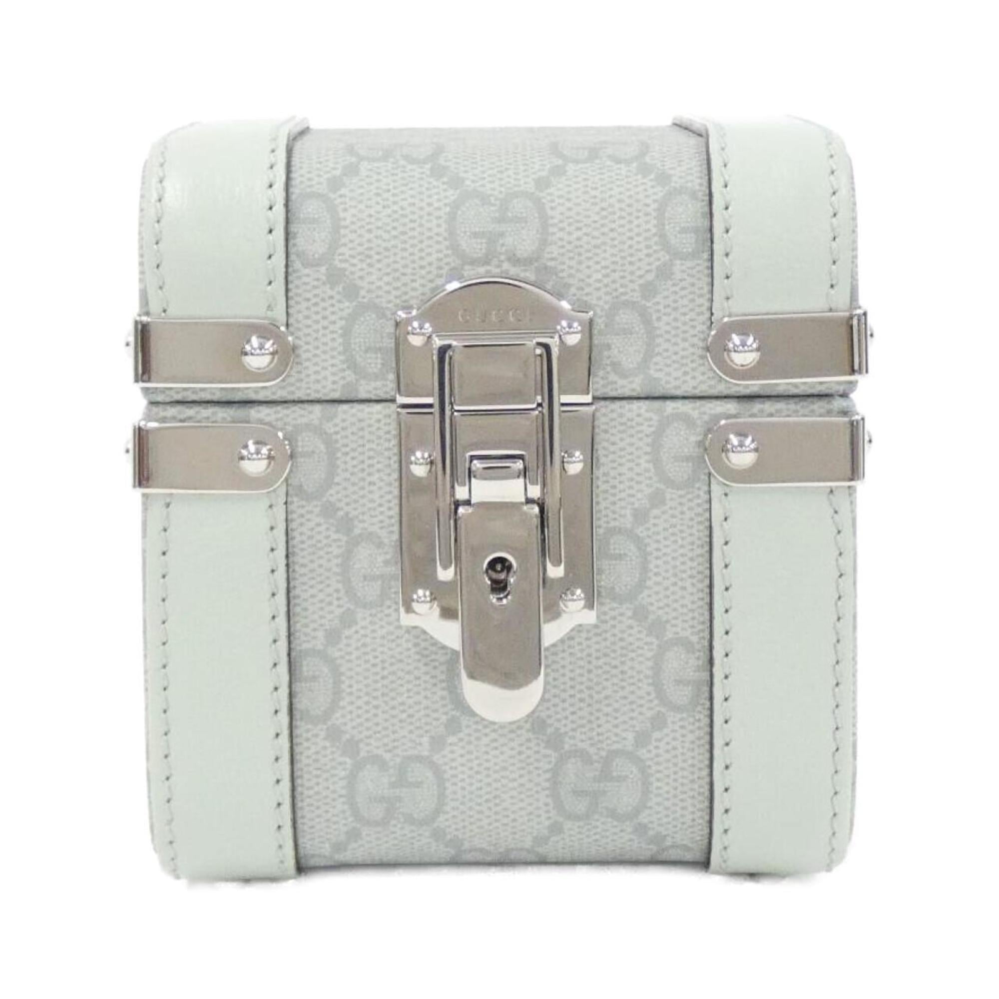 Gucci Pale Green Gg Supreme Leather Vanity Bag (Pre-Owned)