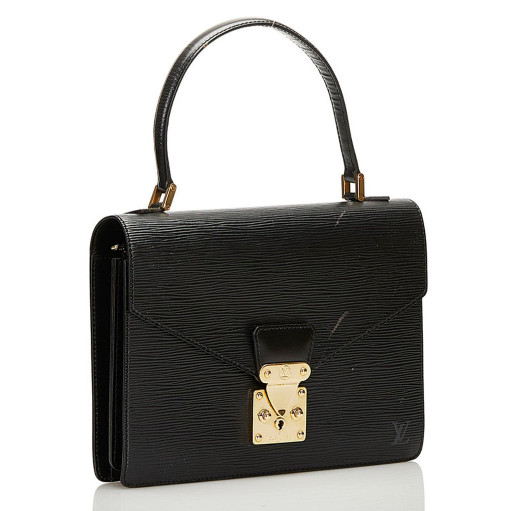 Louis Vuitton Black Noir Leather Handbag (Pre-Owned)
