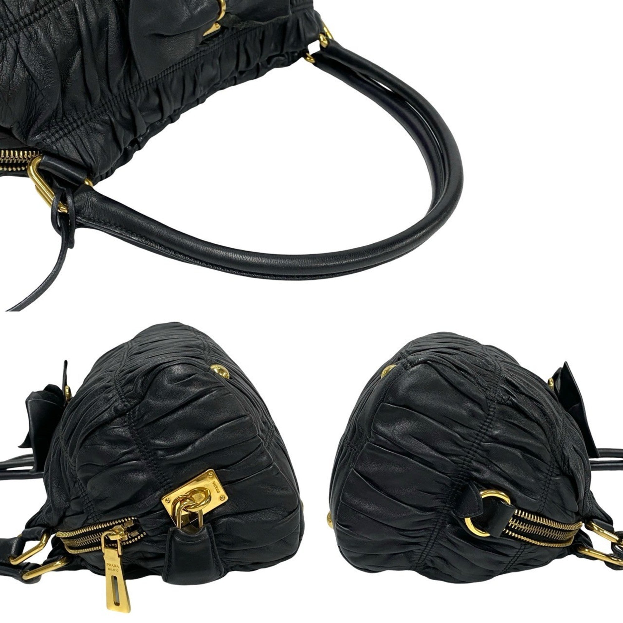 Prada Black Leather Handbag (Pre-Owned)