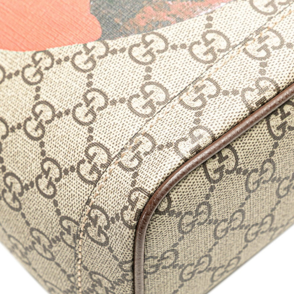 Gucci Beige Brown Multi-Color Pvc Leather Backpack (Pre-Owned)