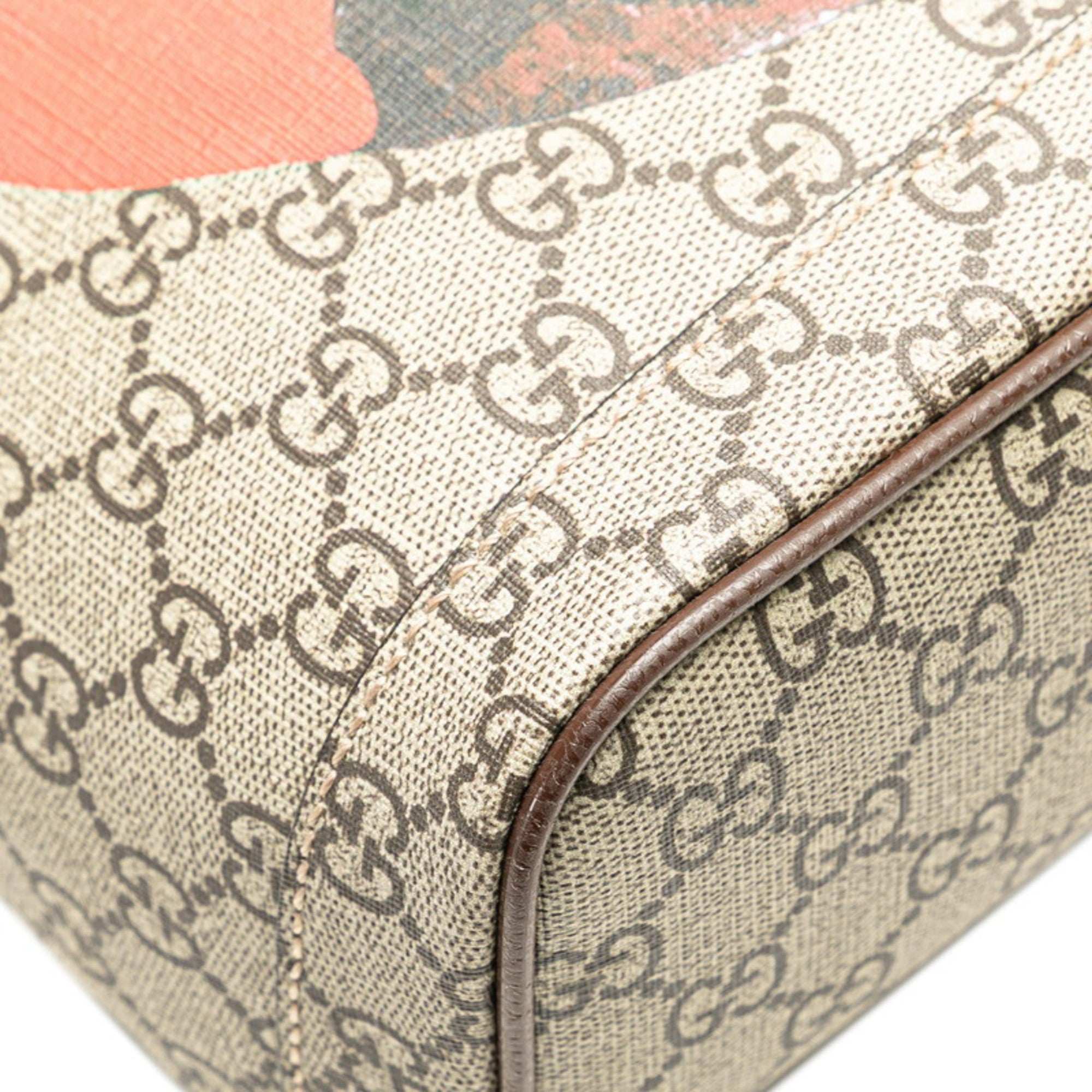 Gucci Beige Brown Multi-Color Pvc Leather Backpack (Pre-Owned)