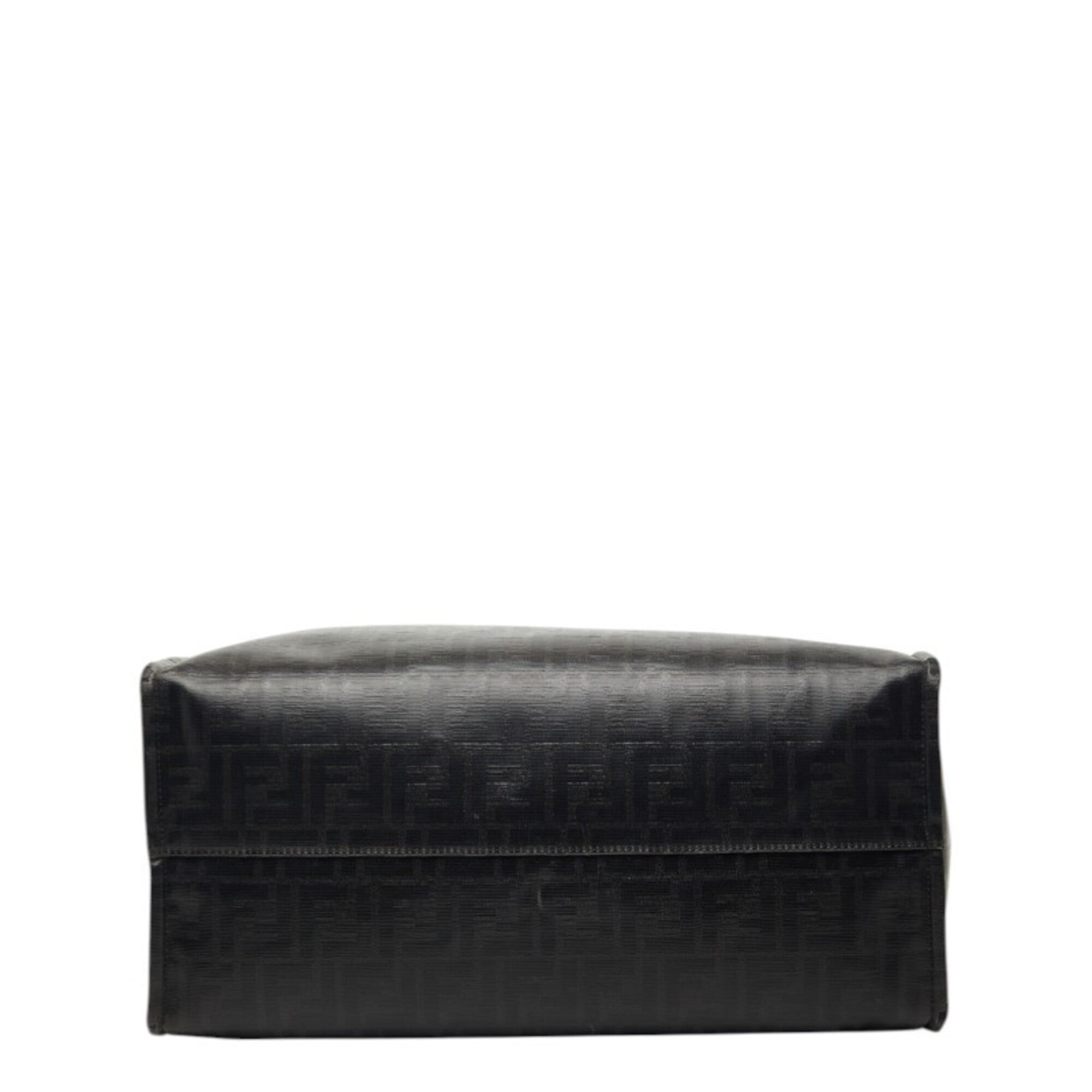 Fendi Black Pvc Wool Leather Tote Bag (Pre-Owned)