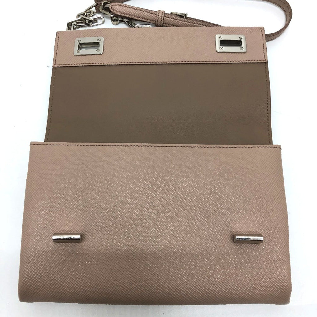 Prada Beige Leather Shoulder Bag (Pre-Owned)