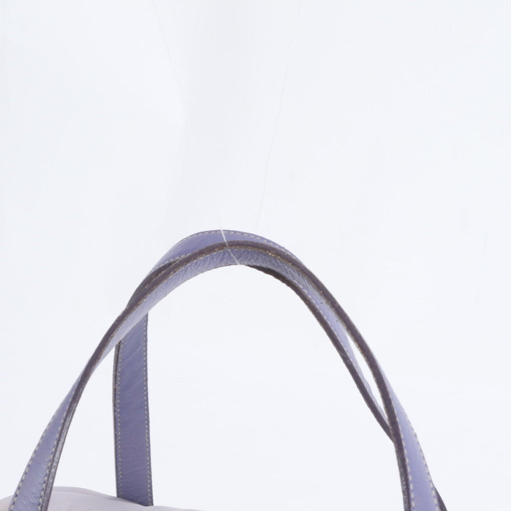 Prada Nylon Leather Handbag Tote Bag (Pre-Owned)