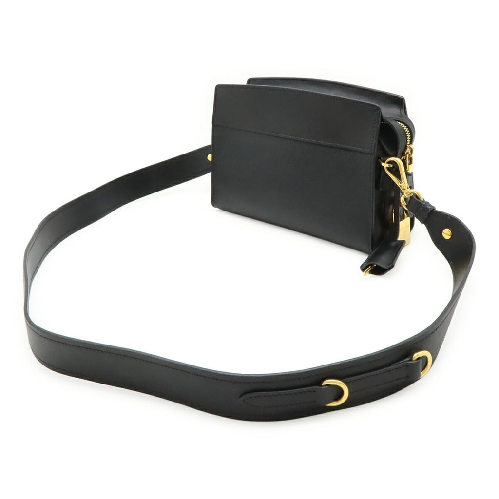 Prada Black Nero Leather Shoulder Bag (Pre-Owned)