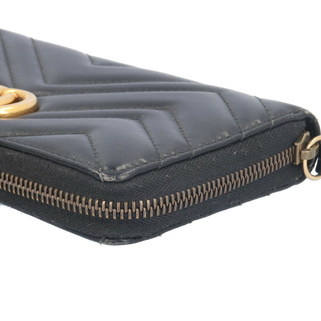 Gucci Black Leather Coin Purse/Coin Case (Pre-Owned)