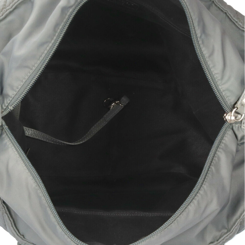 Chanel Gray Nylon Leather Tote Bag (Pre-Owned)