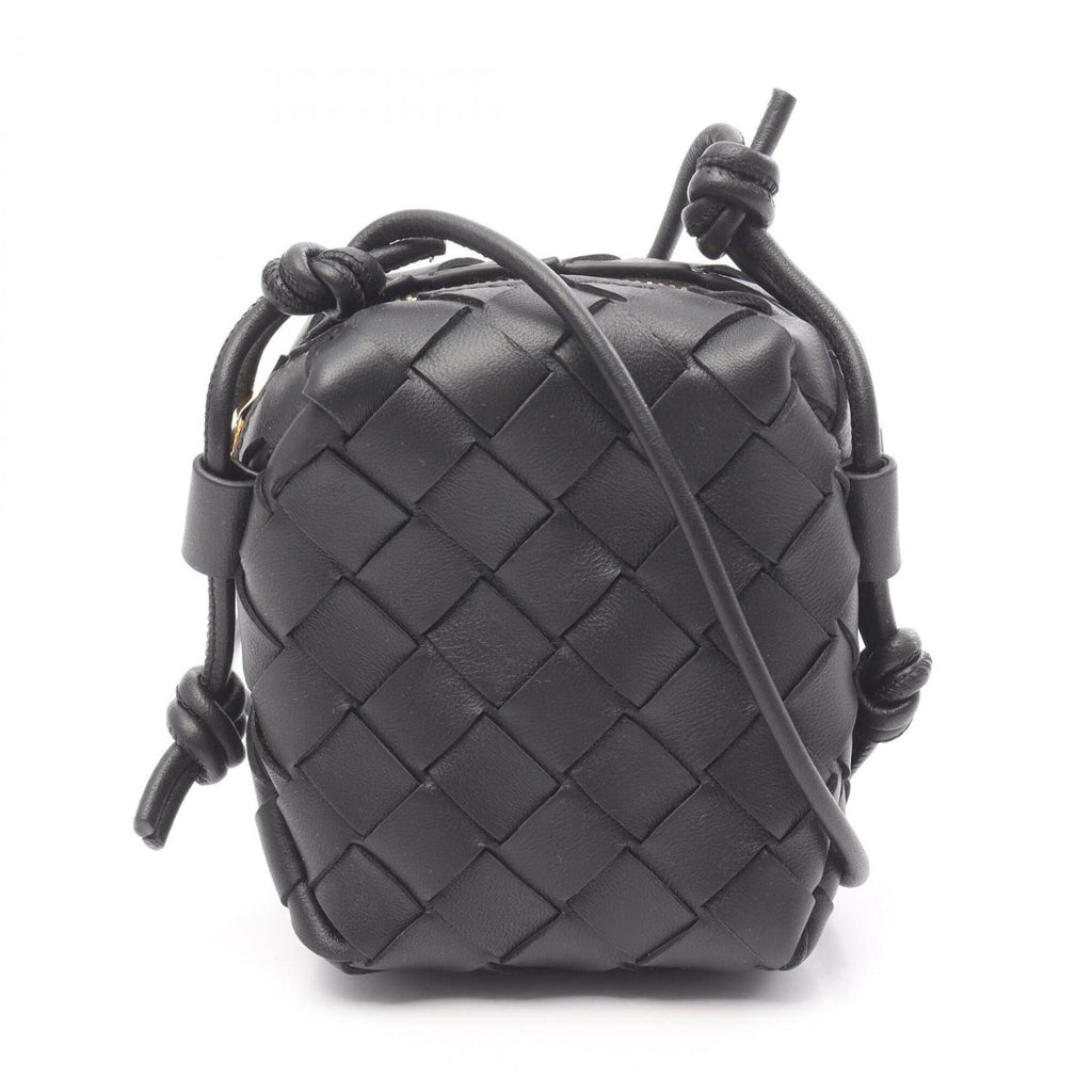 Bottega Veneta Black Intrecciato Handbag Shoulder Bag (Pre-Owned)
