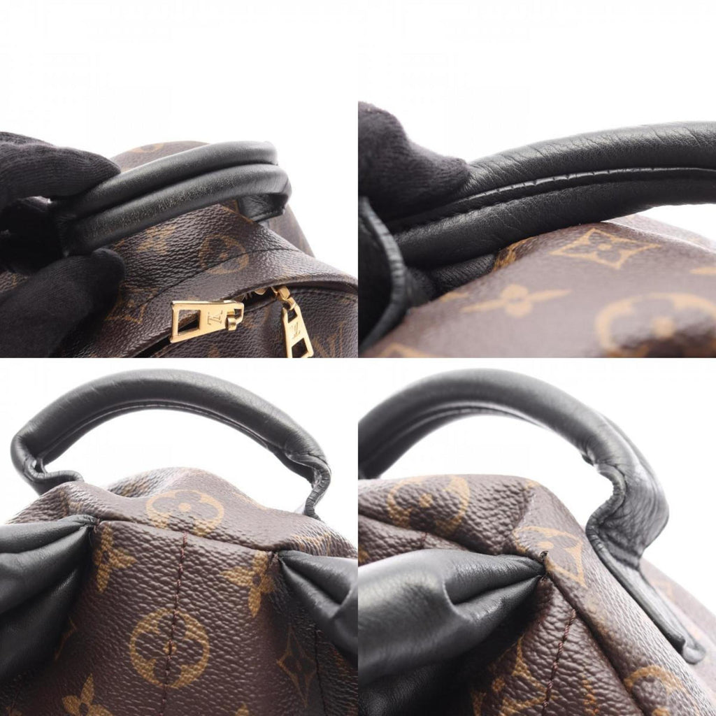 Louis Vuitton Black Brown Pvc Coated Canvas Leather Backpack (Pre-Owned)
