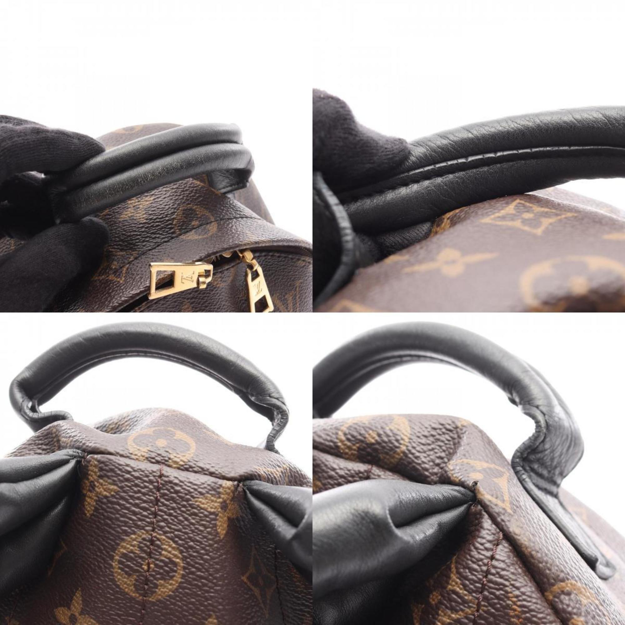 Louis Vuitton Black Brown Pvc Coated Canvas Leather Backpack (Pre-Owned)