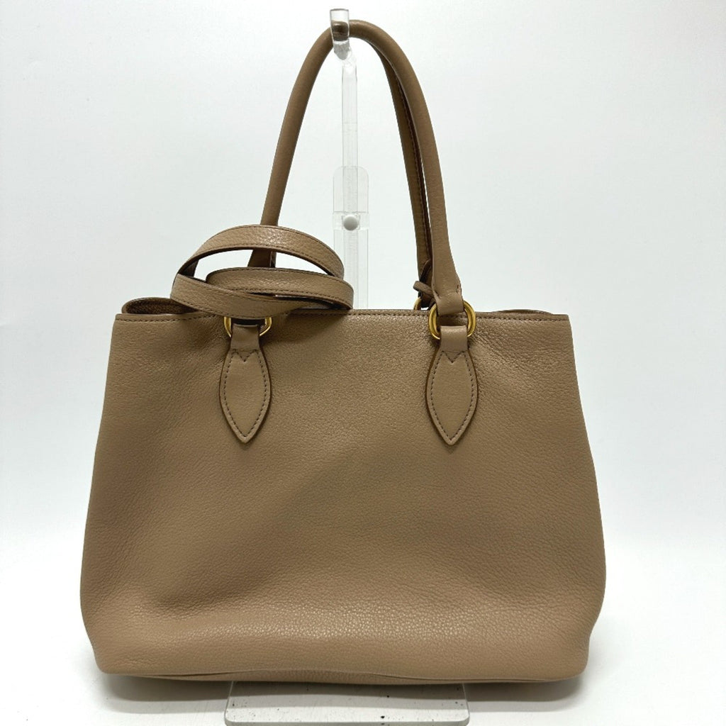 Prada Beige Leather Handbag (Pre-Owned)