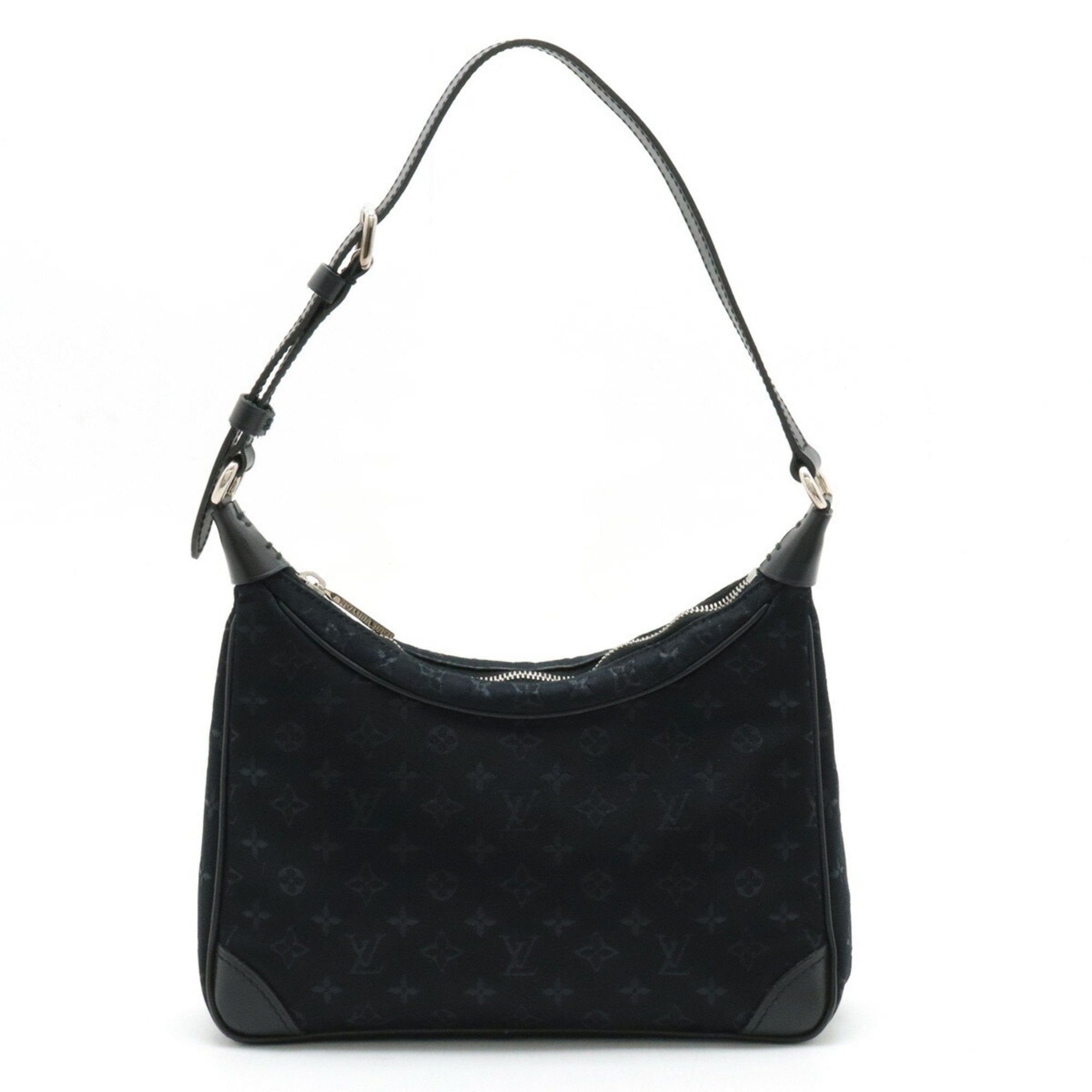 Louis Vuitton Black Monogram Noir Monogram Satin Handbag Pouch (Pre-Owned)