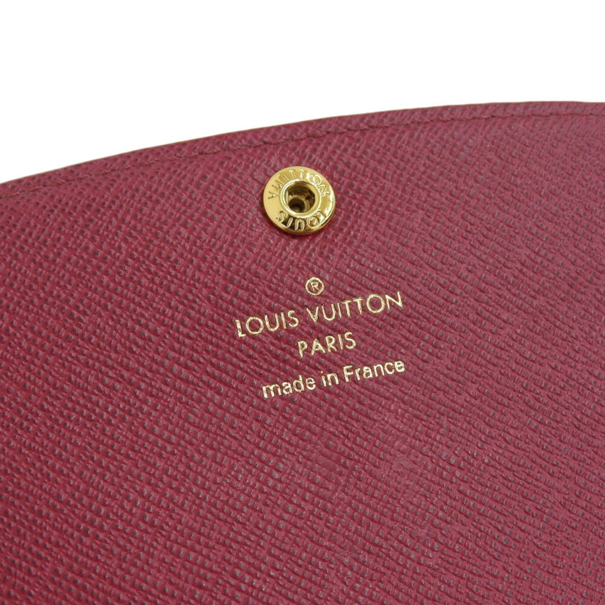 Louis Vuitton Fuchsia Monogram Purple Red Color Pvc Long Wallet (Bi-Fold) (Pre-Owned)