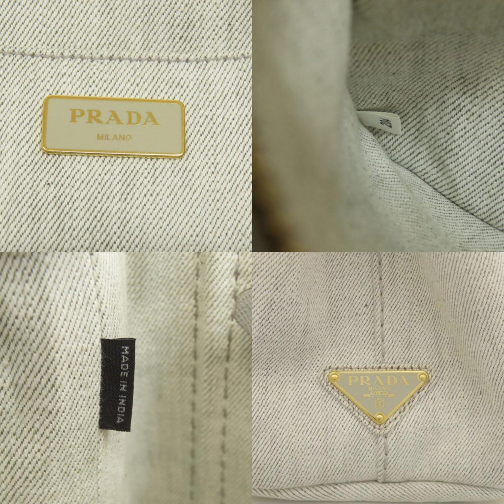 Prada Gray Denim Handbag (Pre-Owned)