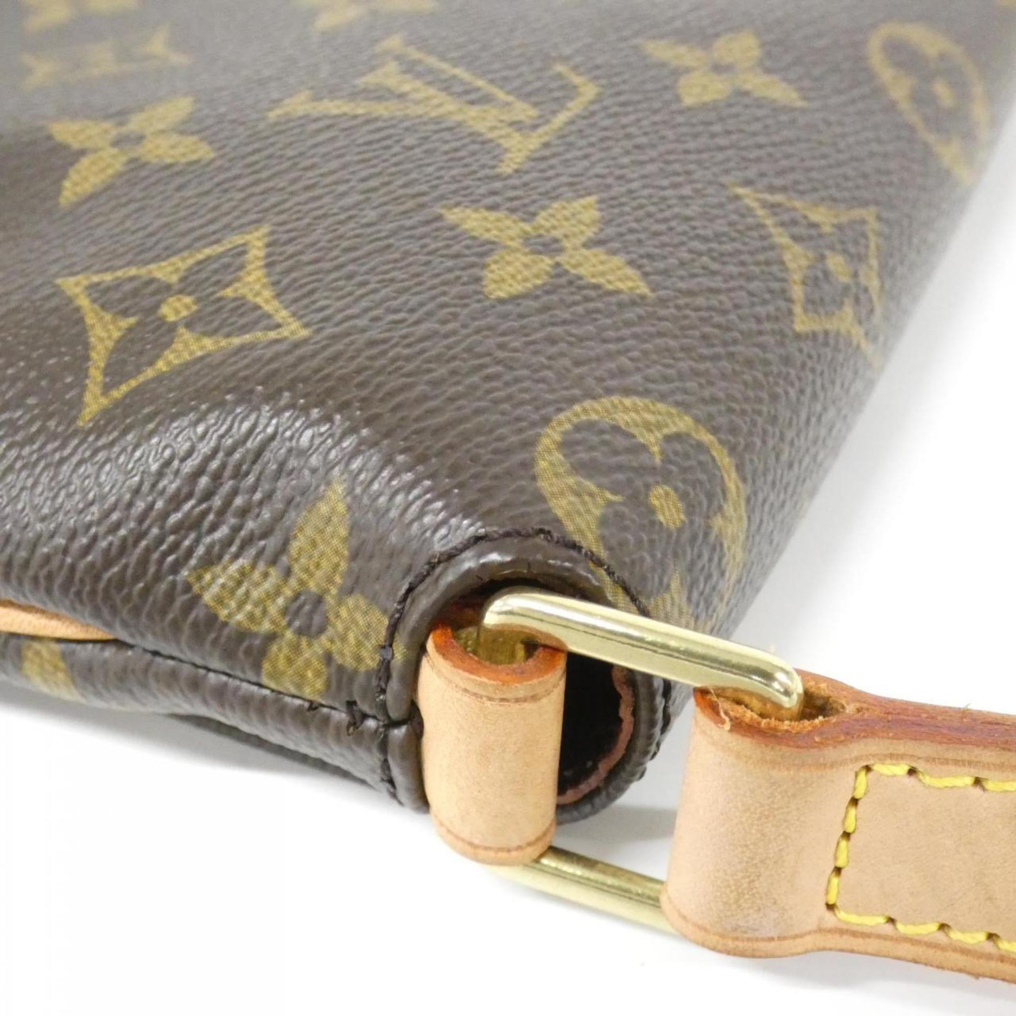 Louis Vuitton Marron Coated Canvas Shoulder Bag (Pre-Owned)