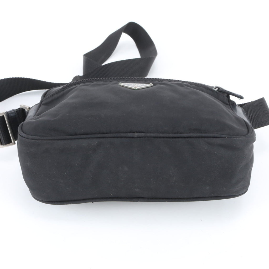 Prada Black Nylon Leather Shoulder Bag (Pre-Owned)