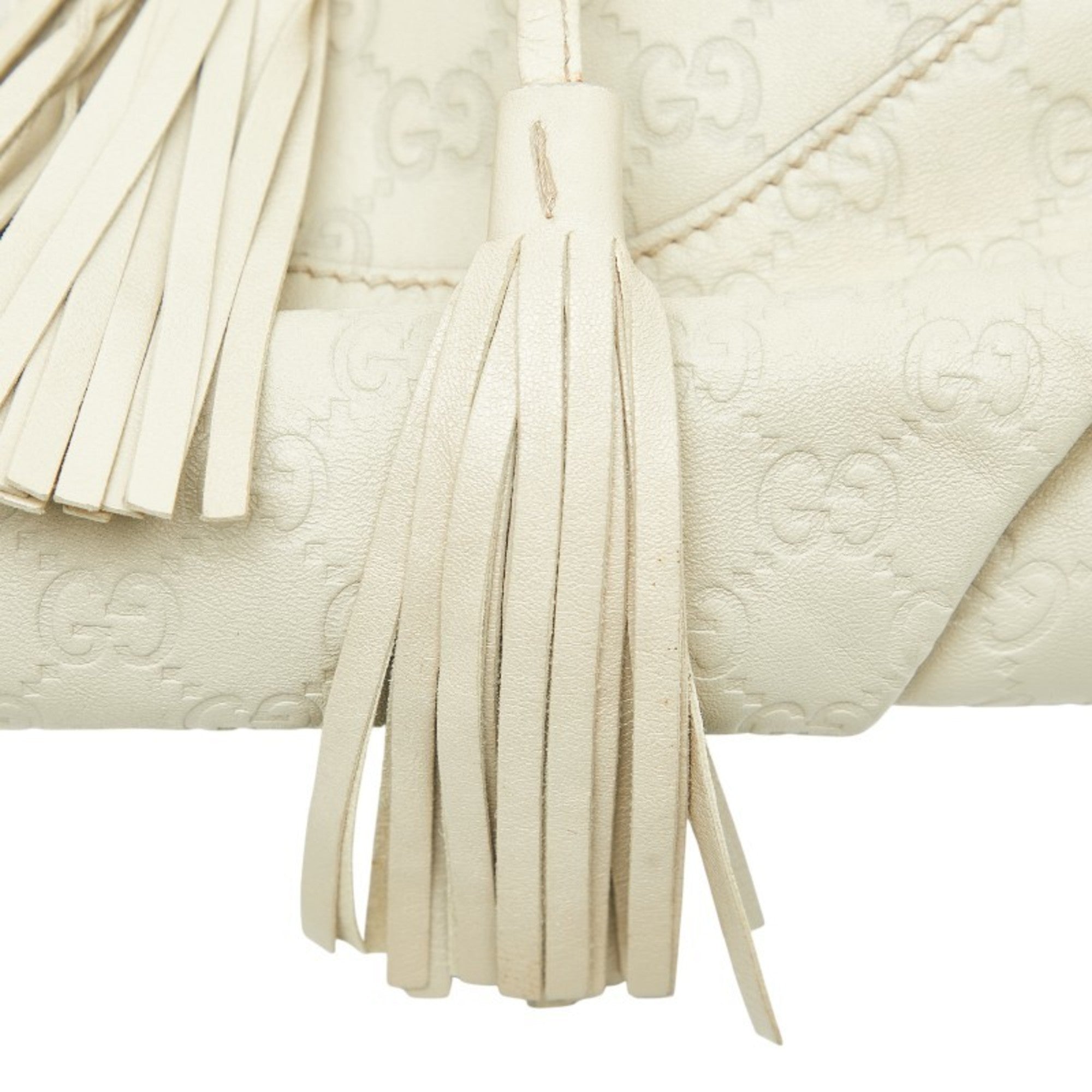 Gucci Ivory White Leather Shoulder Bag (Pre-Owned)