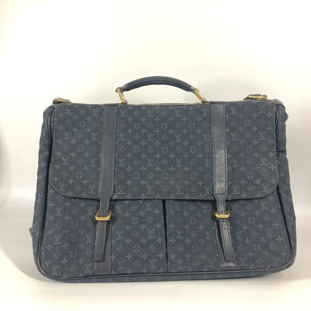 Louis Vuitton Monogram Mini Navy Monogram Mini Boston Bag Handbag Shoulder Bag (Pre-Owned)