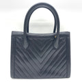 Chanel Black Grained Calfskin Handbag Tote Bag (Pre-Owned)