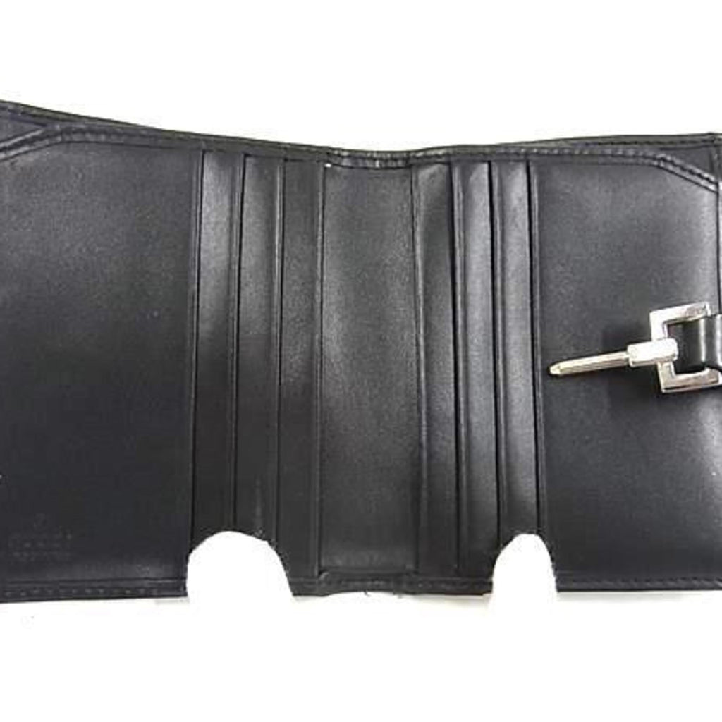Gucci Black Gg Canvas Leather Wallet (Bi-Fold) (Pre-Owned)