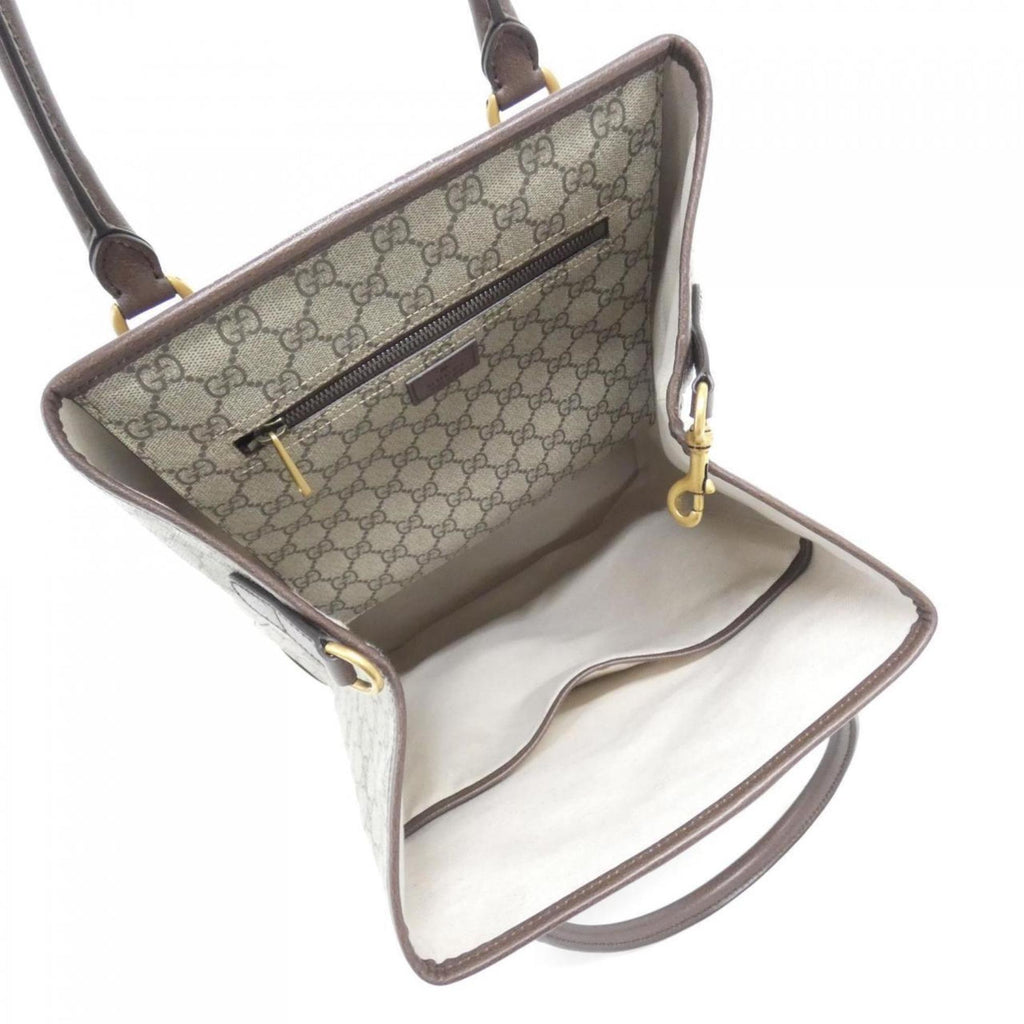 Gucci Ophidia Beige Brown Gg Supreme Handbag (Pre-Owned)
