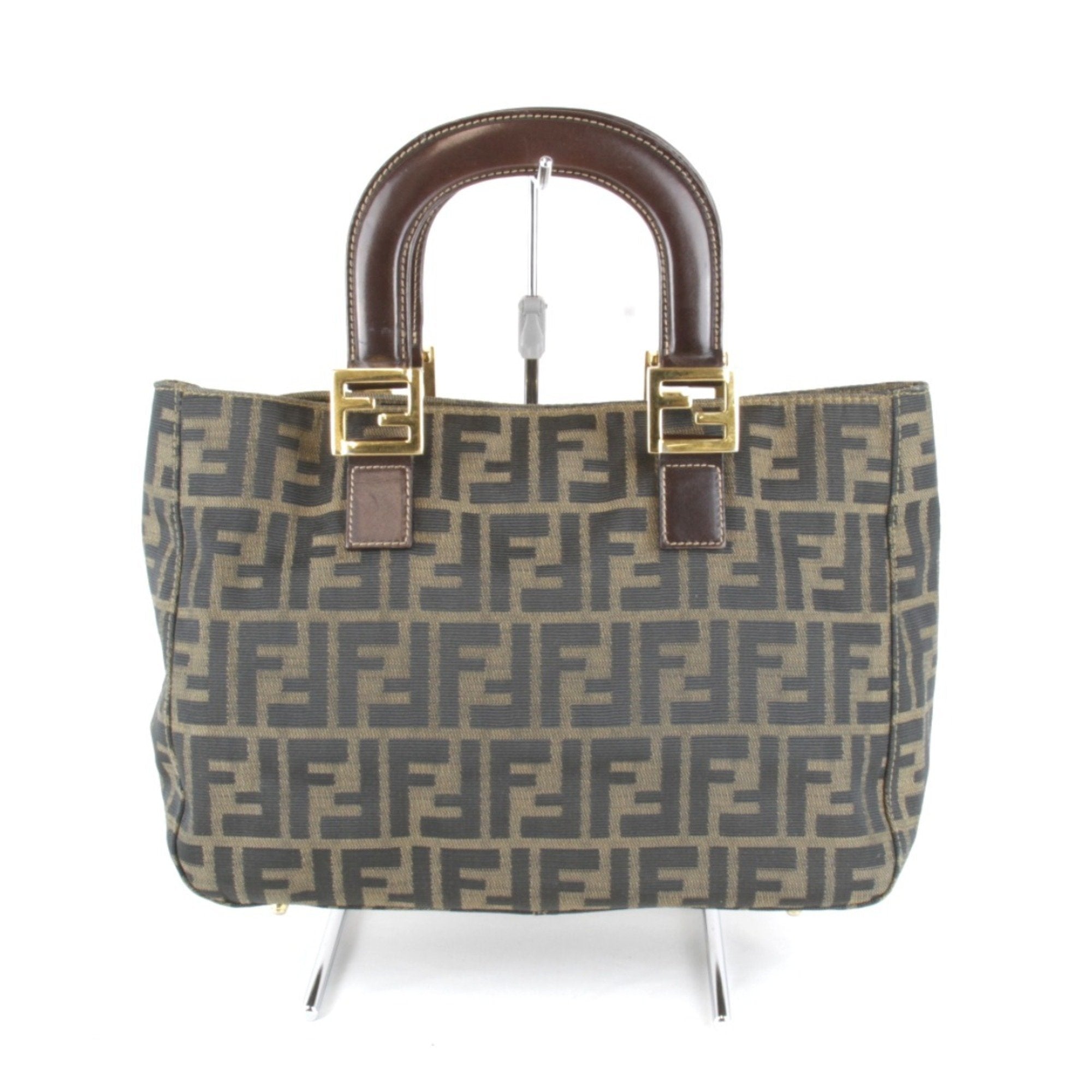 Fendi Khaki Canvas Handbag (Pre-Owned)