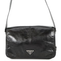 Prada Black Leather Handbag Shoulder Bag (Pre-Owned)