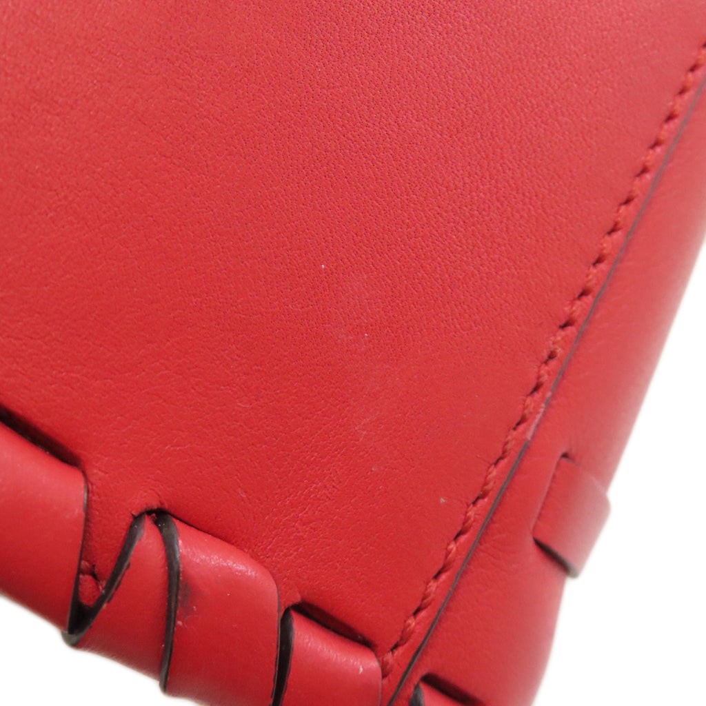 Fendi Red Color Leather Handbag (Pre-Owned)