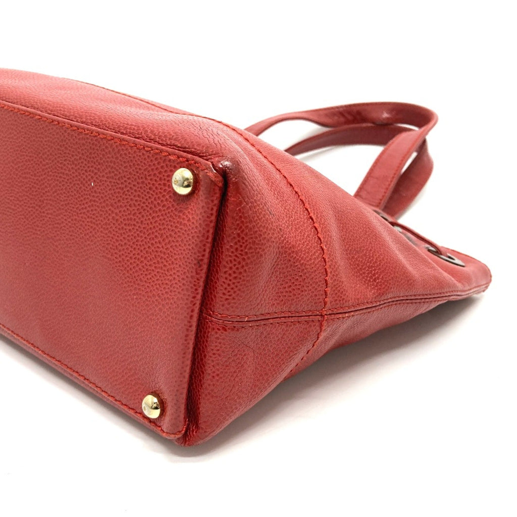 Chanel Red Leather Tote Bag (Pre-Owned)