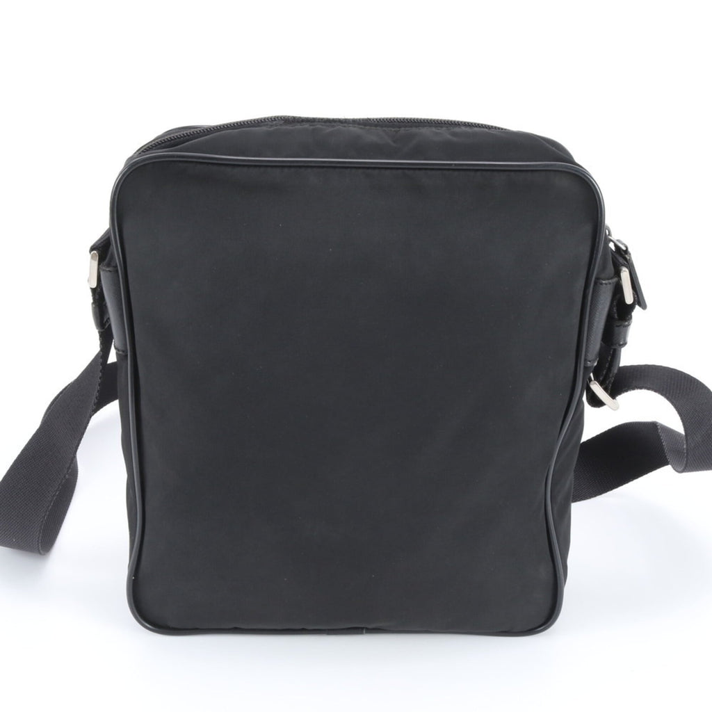 Prada Black White Nylon Shoulder Bag Tote Bag (Pre-Owned)