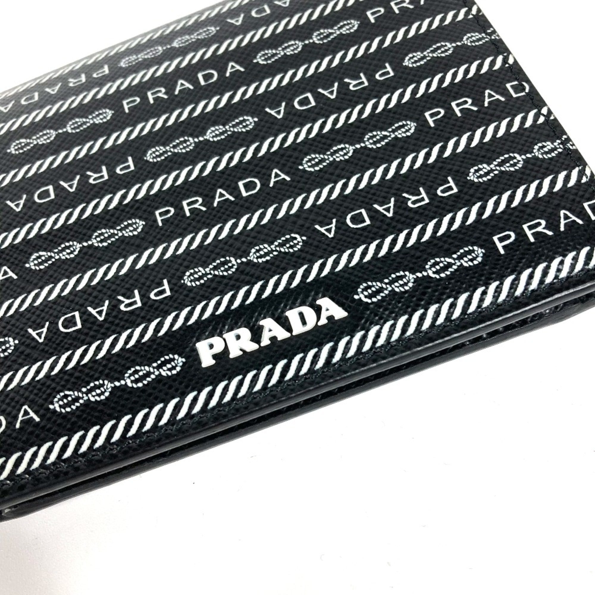 Prada Black Leather Wallet (Bi-Fold) (Pre-Owned)