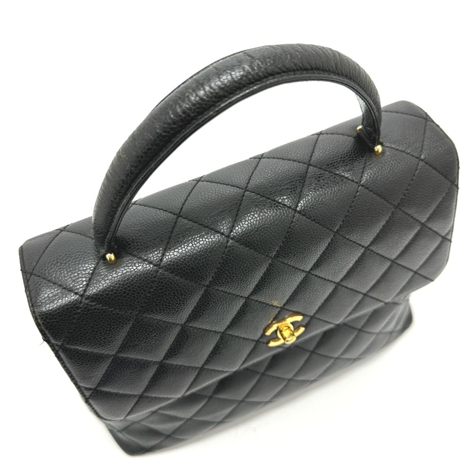 Chanel Black Leather Handbag (Pre-Owned)