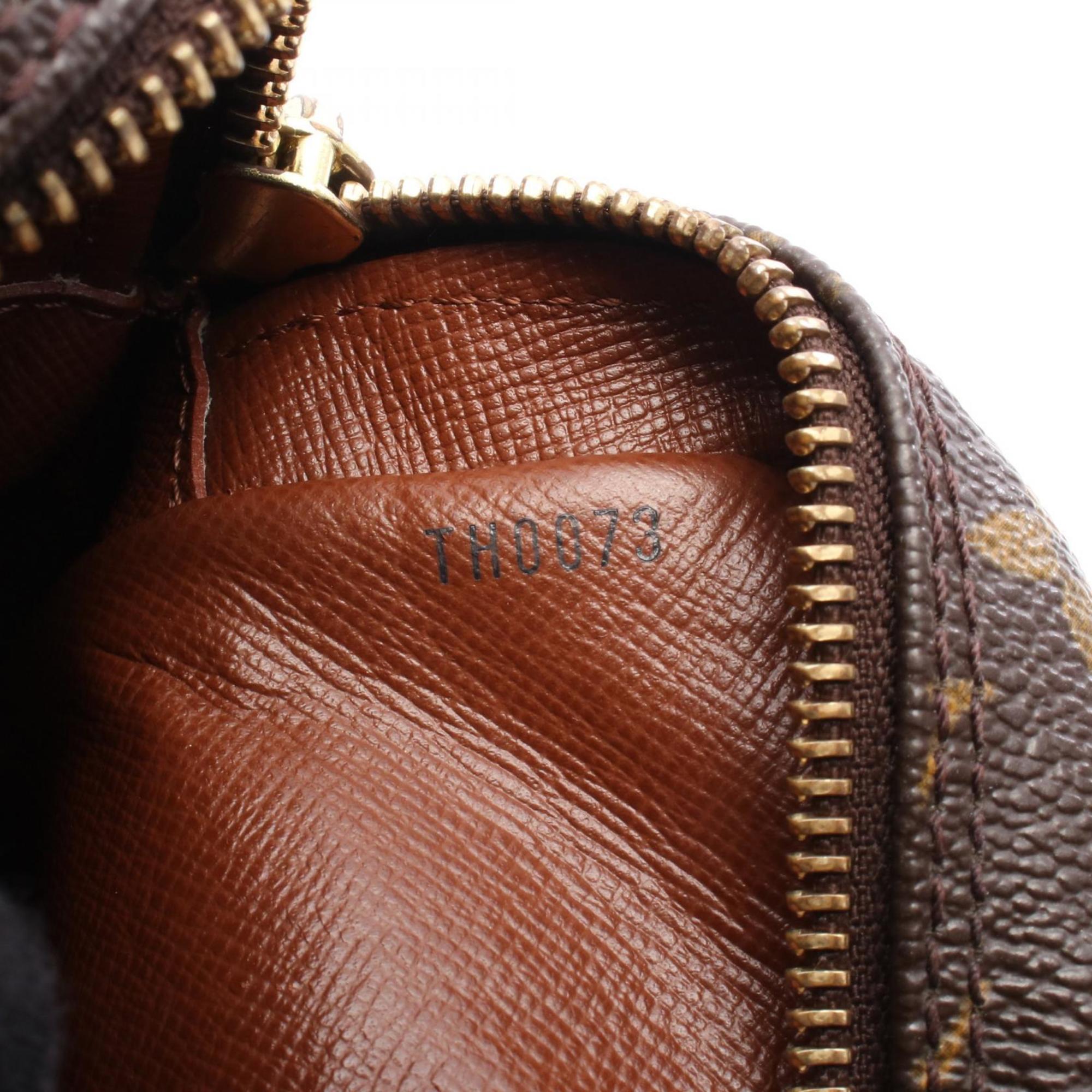 Louis Vuitton Monogram Brown Coated Canvas Leather Shoulder Bag (Pre-Owned)