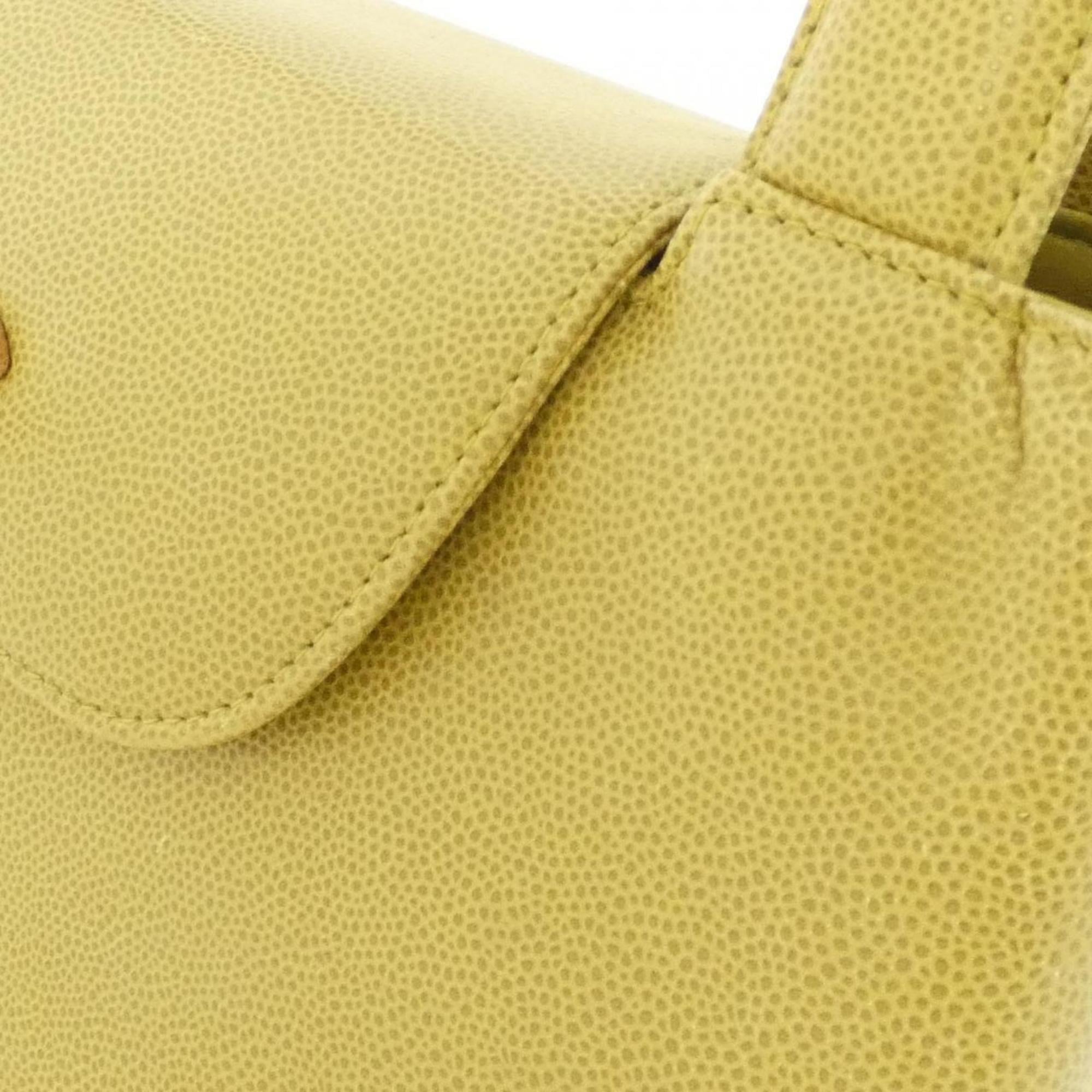 Chanel Green Grained Calfskin Handbag (Pre-Owned)