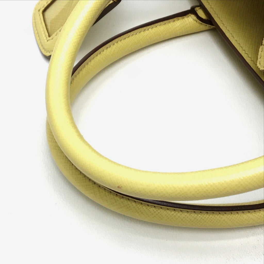 Prada Yellow Leather Shoulder Bag (Pre-Owned)