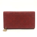 Gucci Red Color Gg Leather Long Wallet (Bi-Fold) (Pre-Owned)