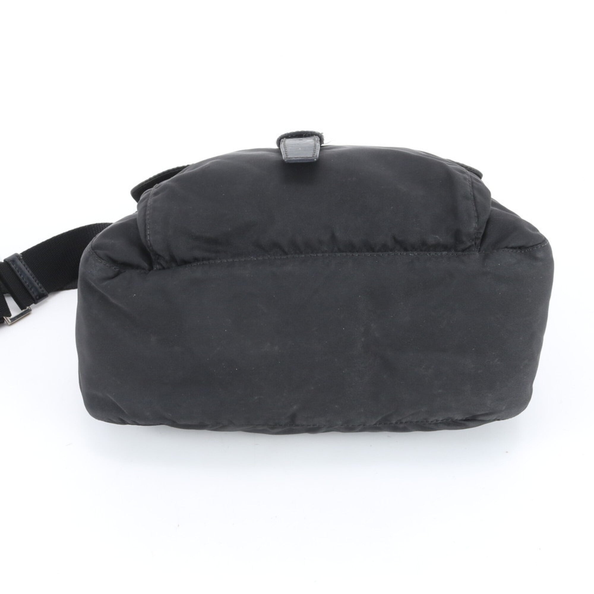 Prada Black Nylon Leather Shoulder Bag (Pre-Owned)