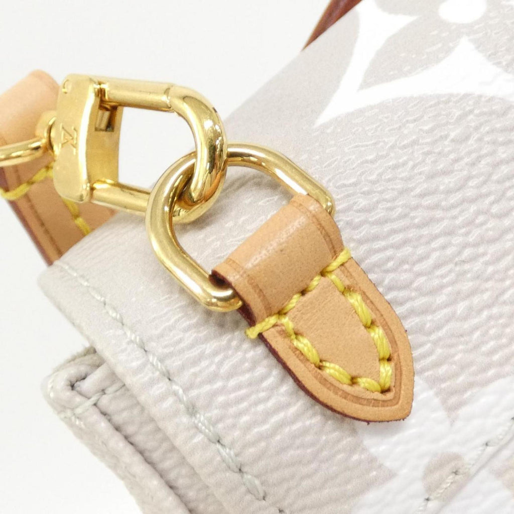 Louis Vuitton Beige White Coated Canvas Backpack (Pre-Owned)