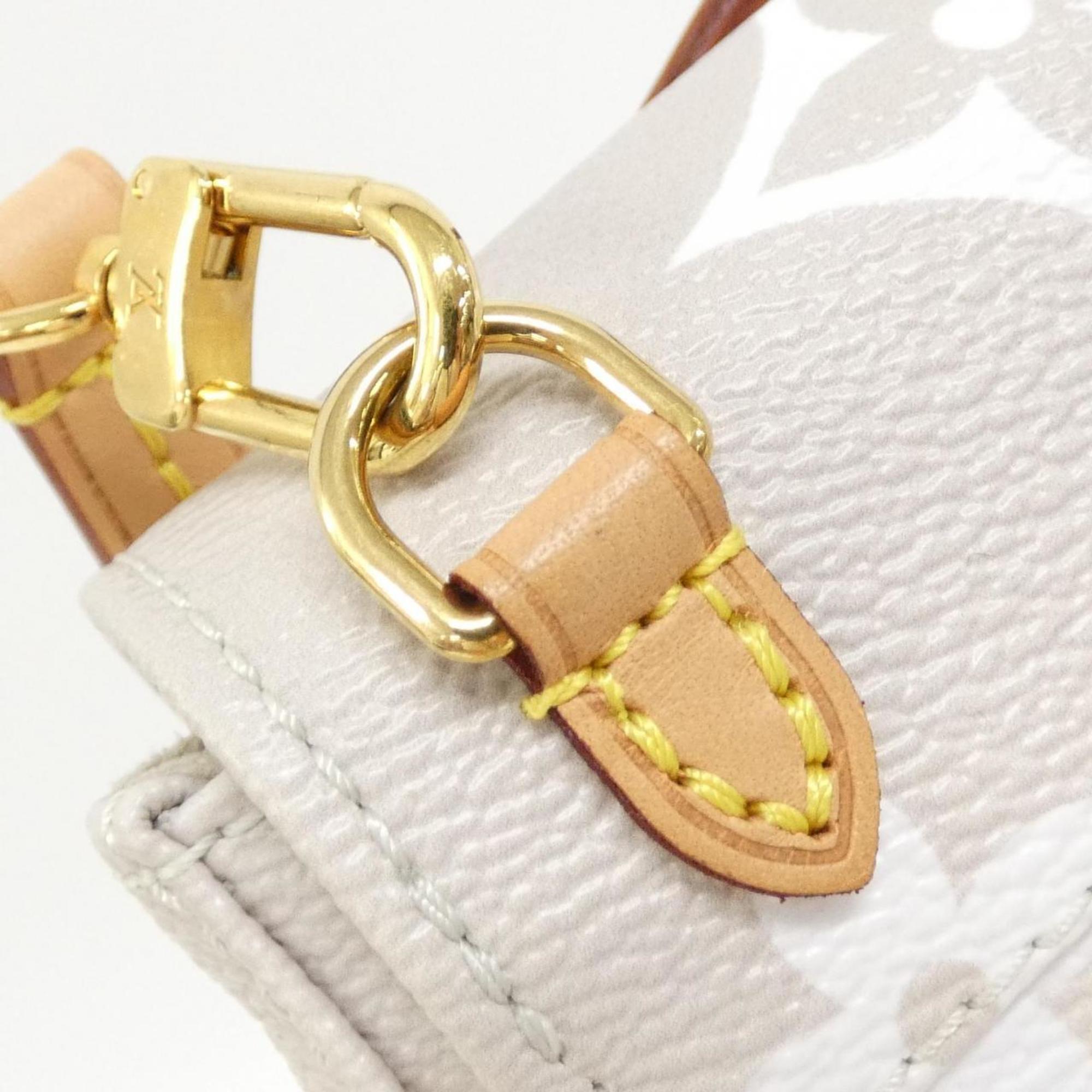 Louis Vuitton Beige White Coated Canvas Backpack (Pre-Owned)