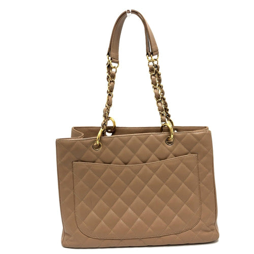 Chanel Beige Leather Shoulder Bag (Pre-Owned)