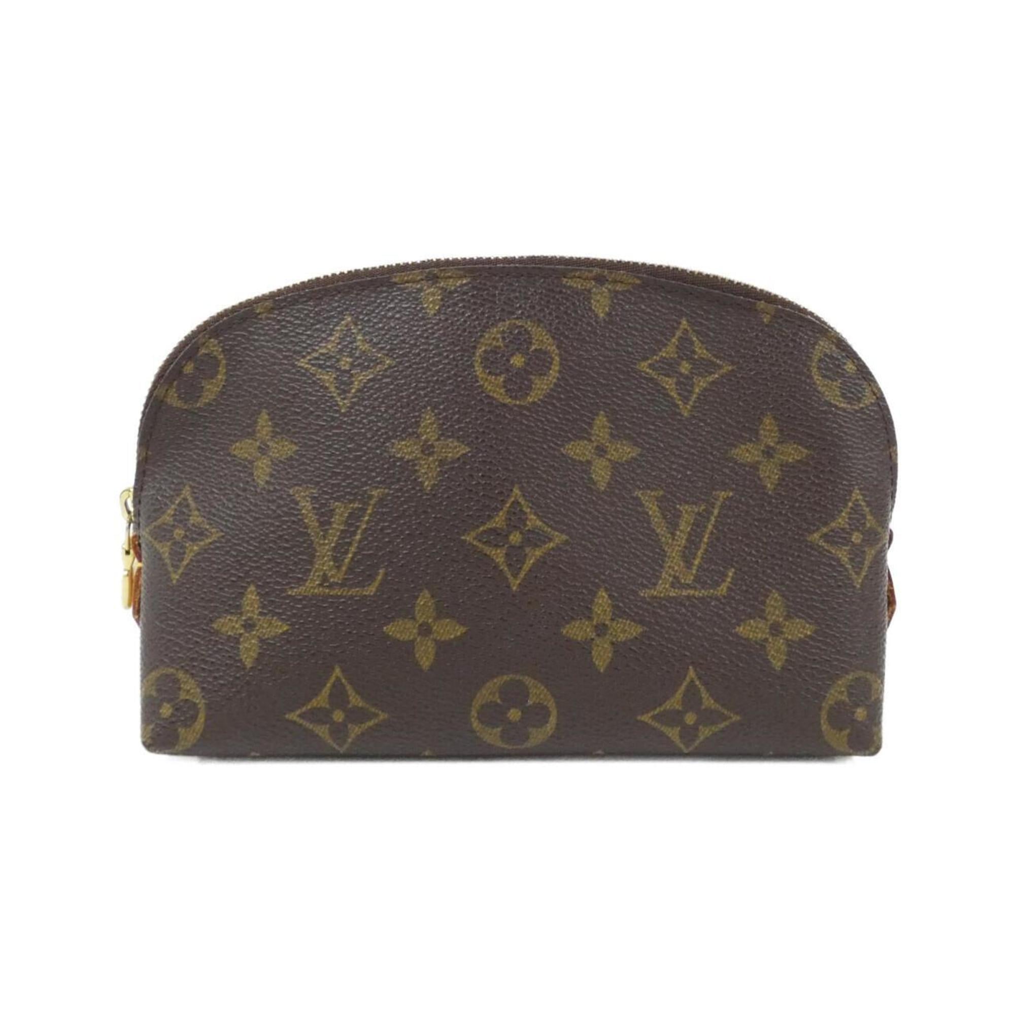 Louis Vuitton Marron Coated Canvas Pochette Pouch (Pre-Owned)