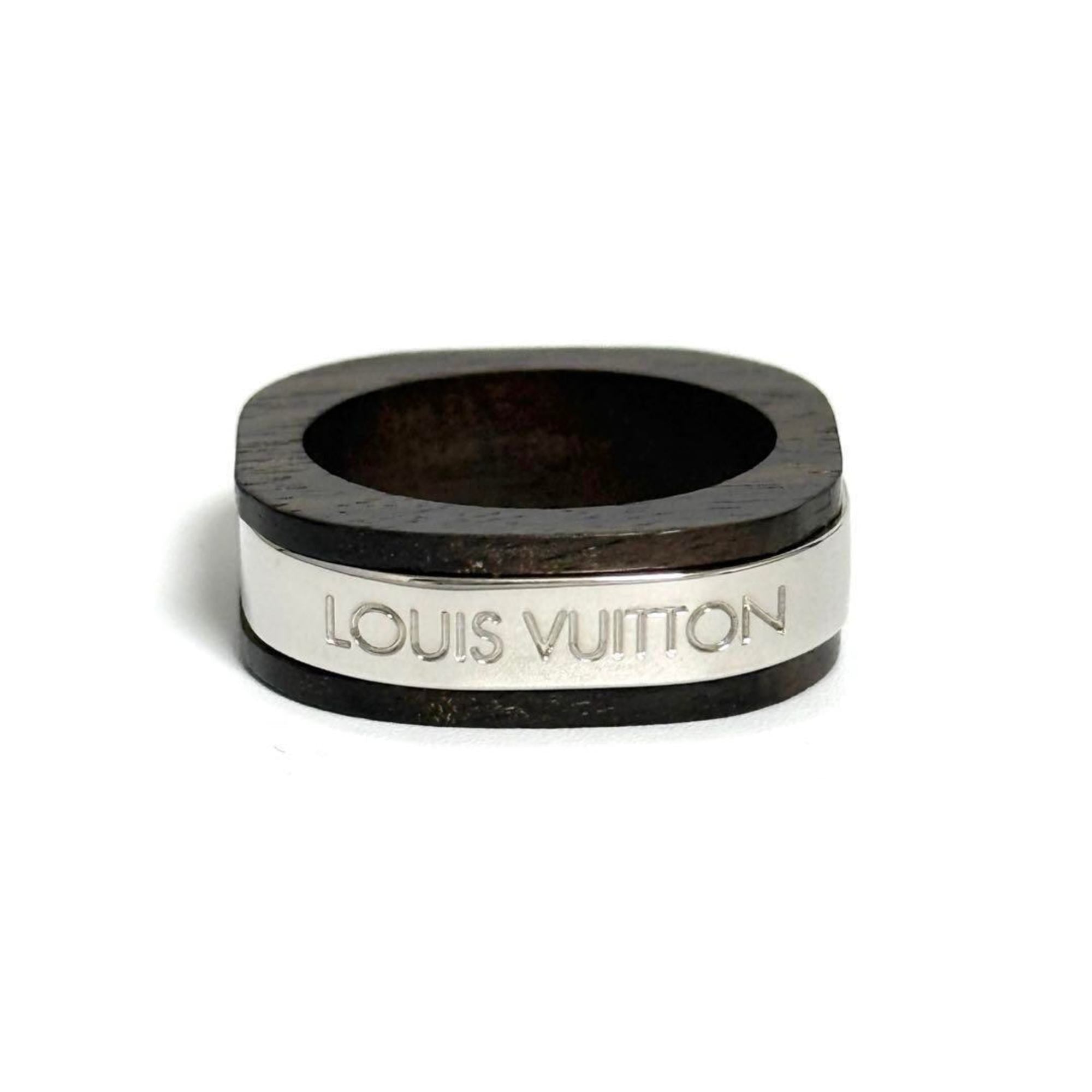 Louis Vuitton Metal Wood Band Ring (Pre-Owned)