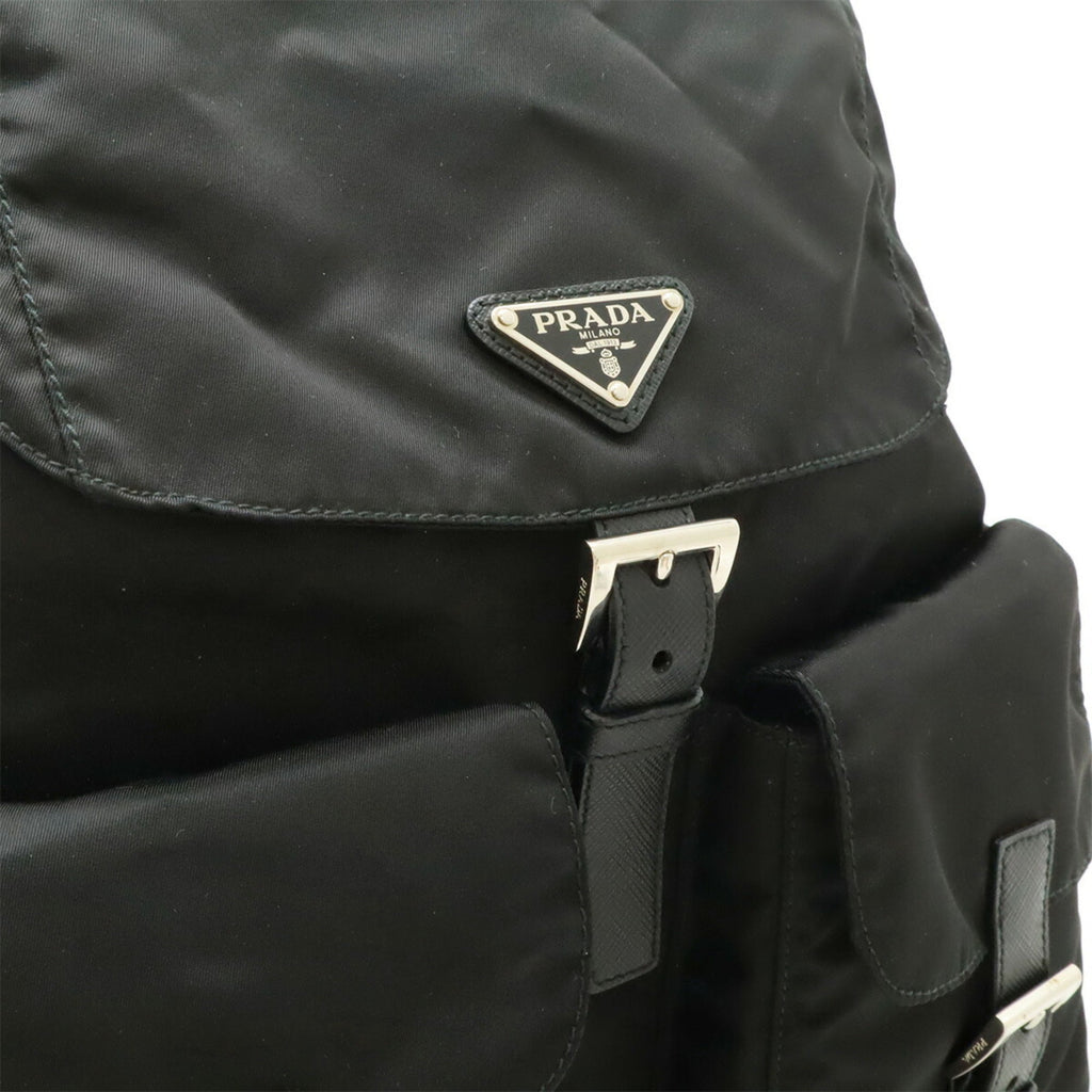 Prada Black Nero Nylon Leather Backpack (Pre-Owned)