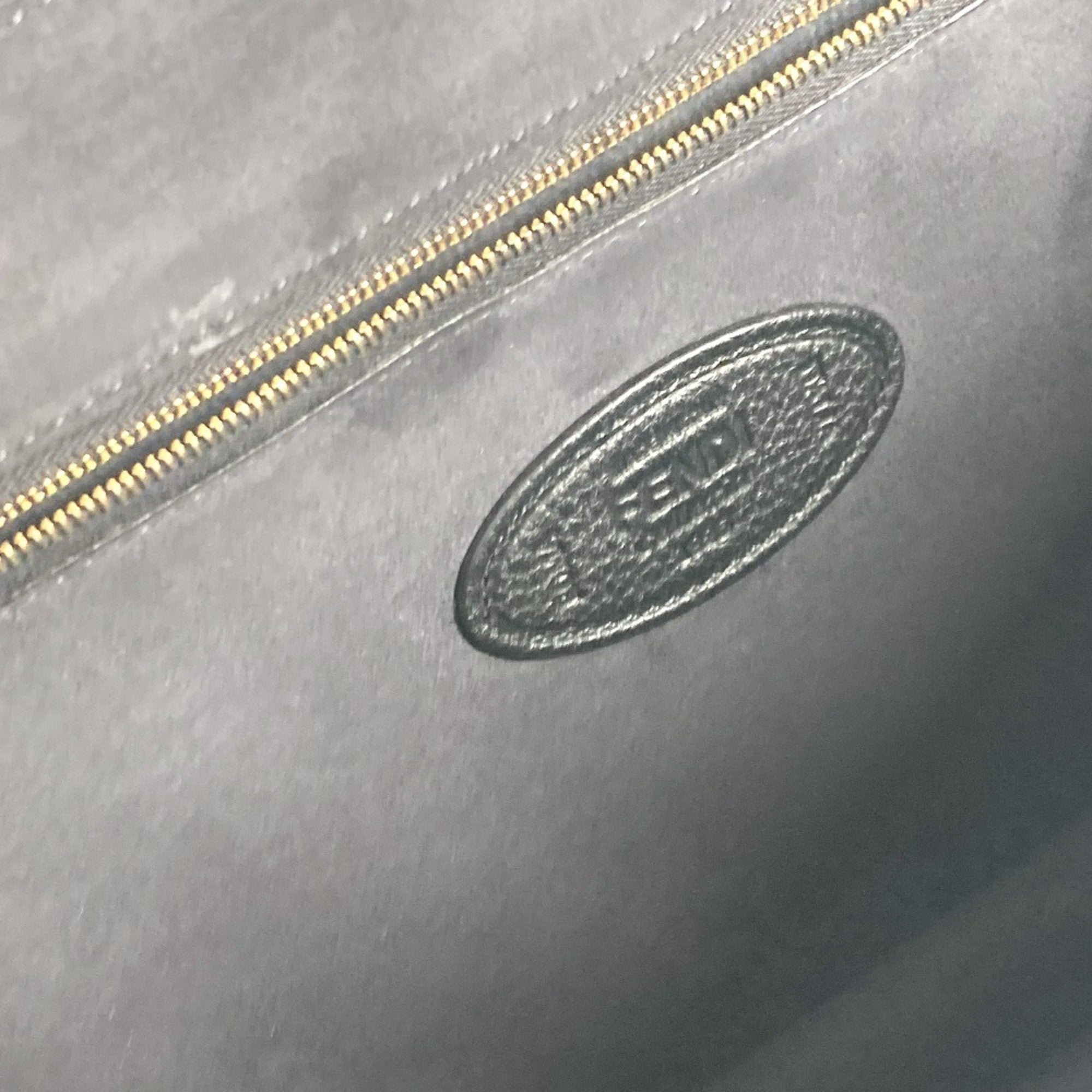 Fendi Black Leather Briefcase Handbag (Pre-Owned)