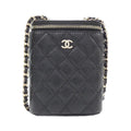 Chanel Black Grained Calfskin Shoulder Bag (Pre-Owned)