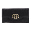 Gucci Black Leather Long Wallet (Bi-Fold) (Pre-Owned)
