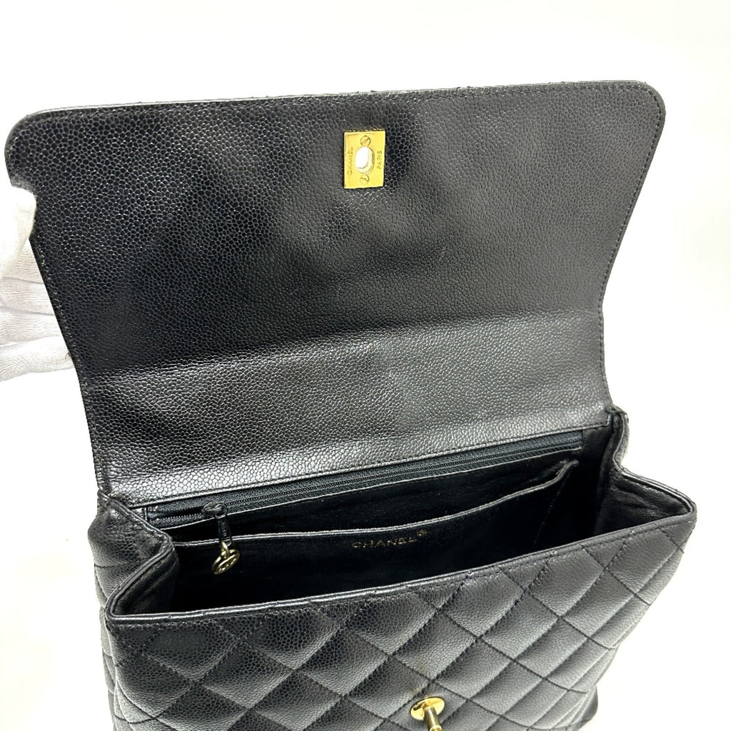 Chanel Black Leather Handbag (Pre-Owned)