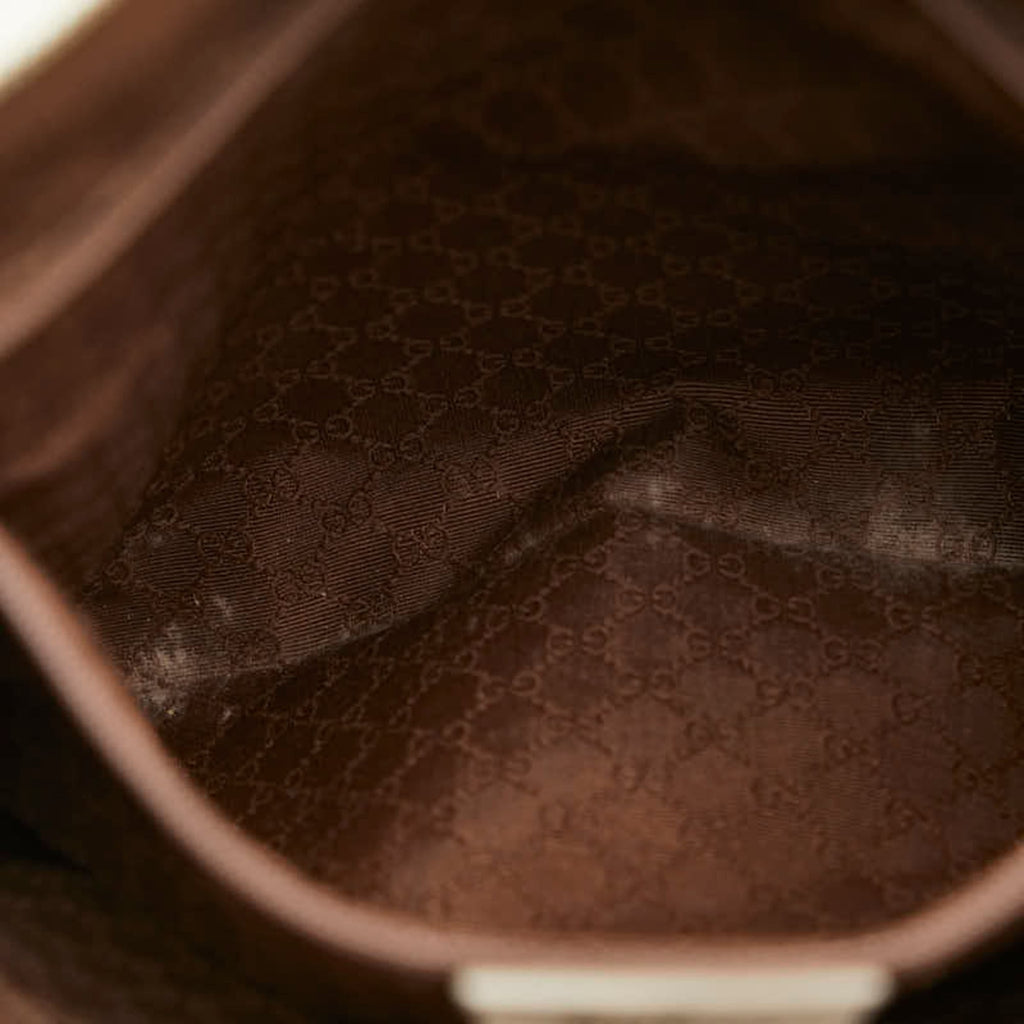 Gucci Beige Multi-Color Pvc Leather Shoulder Bag (Pre-Owned)