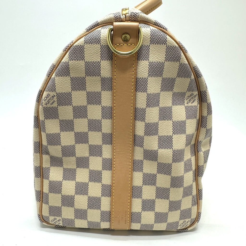 Louis Vuitton White Damier Azur Boston Bag (Pre-Owned)